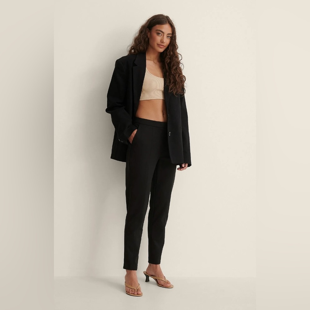 NWT NA-KD Classic, Black Cotton-blend Slacks